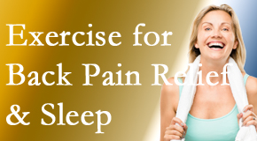 Manahawkin Chiropractic Center shares recent research about the benefit of exercise for back pain relief and sleep. 