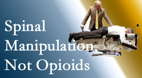 Chiropractic spinal manipulation at Manahawkin Chiropractic Center is worthwhile over opioids for back pain control.