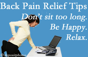 Manahawkin Chiropractic Center reminds you to not sit too long to keep back pain at bay!