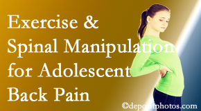 Manahawkin Chiropractic Center uses Manahawkin chiropractic and exercise to relieve back pain in adolescents. 