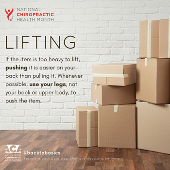 Manahawkin Chiropractic Center advises lifting with your legs.