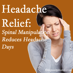 Manahawkin chiropractic care at Manahawkin Chiropractic Center may reduce headache days each month.