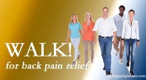 Manahawkin Chiropractic Center urges Manahawkin back pain sufferers to walk to ease back pain and related pain.