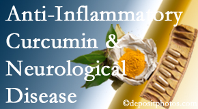 Manahawkin Chiropractic Center presents new findings on the benefit of curcumin on inflammation reduction and even neurological disease containment.