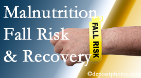 Manahawkin Chiropractic Center checks patients for fall risks which include nutritional status and malnutrition indicators.