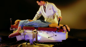 This is a picture of Cox Technic chiropratic spinal manipulation as performed at Manahawkin Chiropractic Center.