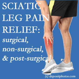 The Manahawkin chiropractic relieving care of sciatic leg pain works non-surgically and post-surgically for many sufferers.