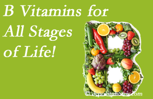 Manahawkin Chiropractic Center urges a check of your B vitamin status for overall health throughout life.