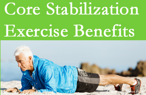 Manahawkin Chiropractic Center shares support for core stabilization exercises at any age in the management and prevention of back pain. 